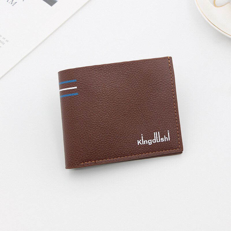 Nuovi portafogli da uomo portafogli per piccoli soldi portafogli nuovo Design prezzo in dollari portafoglio sottile da uomo con portamonete portafoglio con cerniera: C2 Light Brown