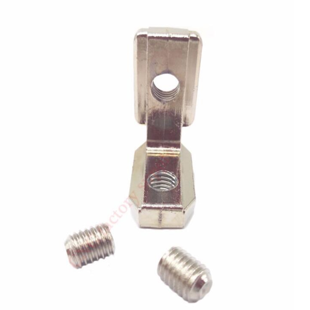 5 stk t spor l-formet aluminiumsprofil innvendig hjørnekobling skjøtebrakett for 3030 4040 4545 eu alu-profil med skruer