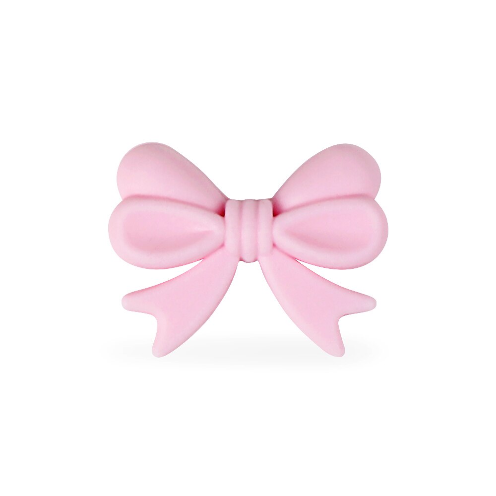 *20 st tecknade silikonpärlor bpa gratis fluga barnmatskvalitet tandningshalsband diy bowknot tuggbar barnbarns tandning: F036