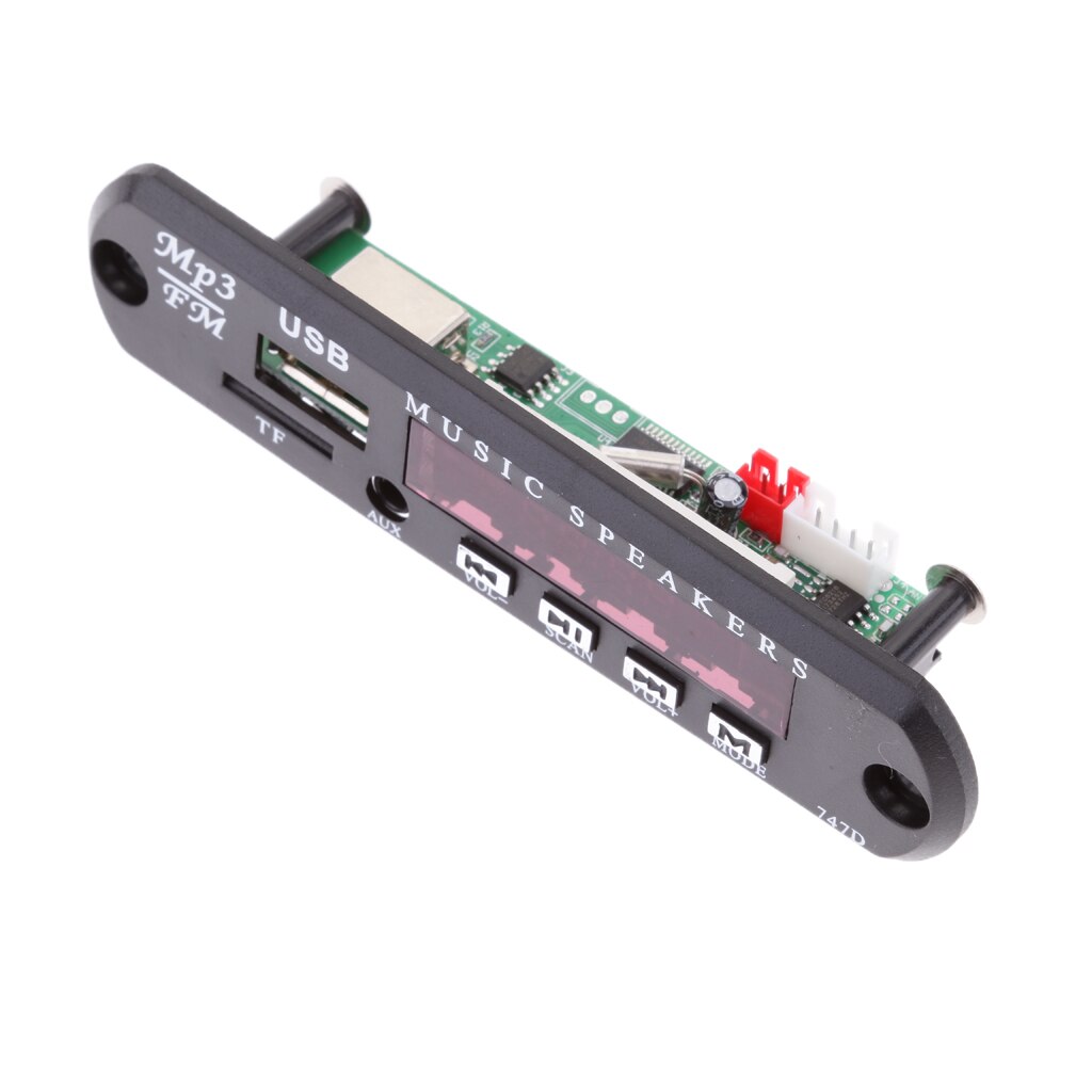12V MP3 WMA Decoder Plate Audio Module USB TF with Digital Display