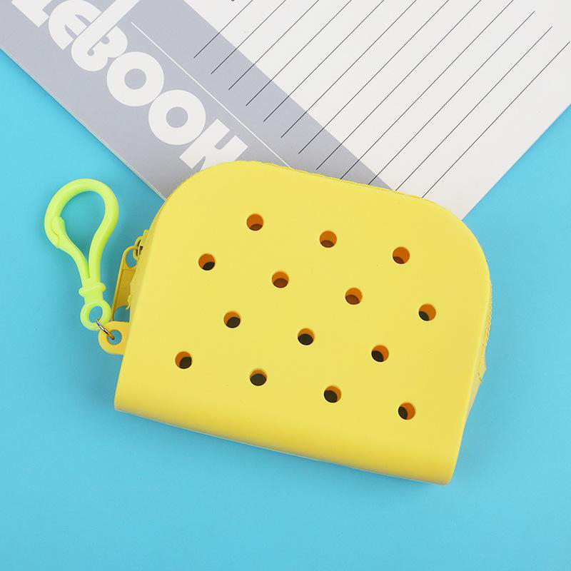 Cartoon Solid Color Silicone Hole Bags And Coordinates Cute Waterproof Bags