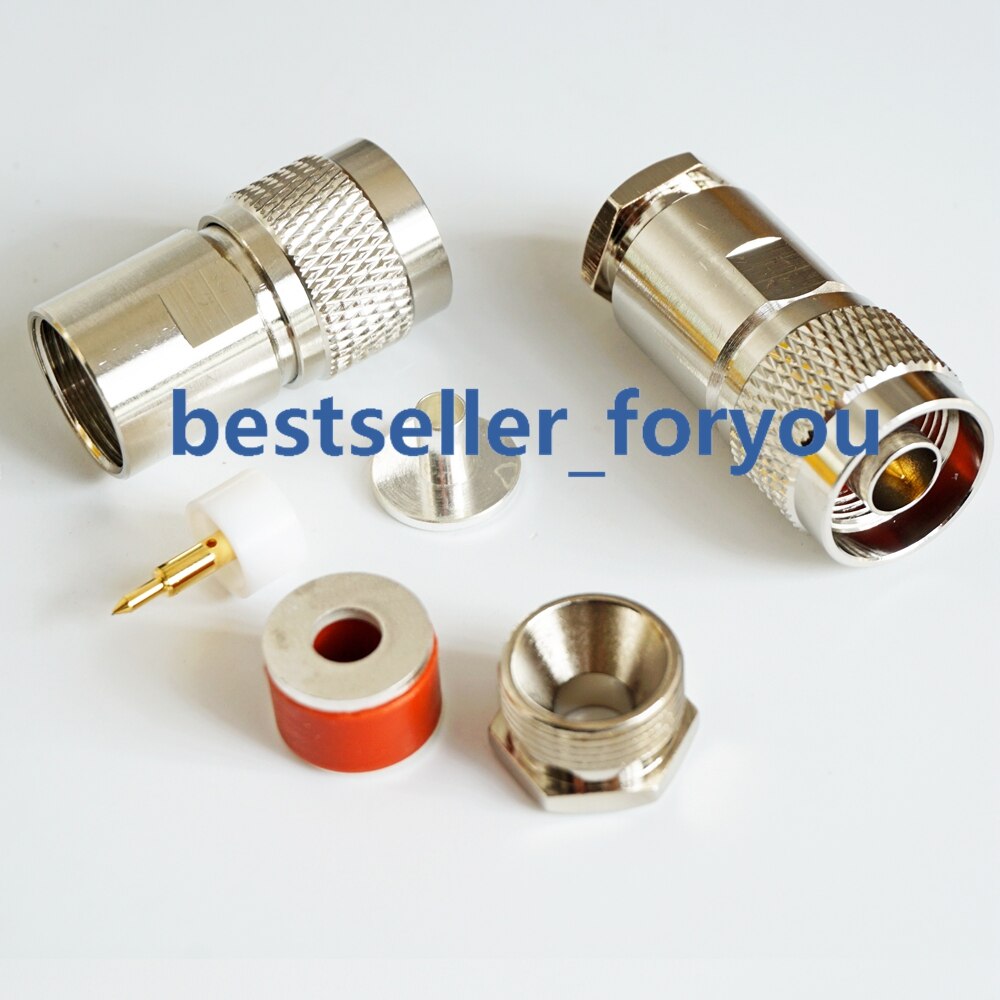 Rf n-kontakt hankontaktklämma koaxial för lmr 195 rg58 rg142 rg400- kabel
