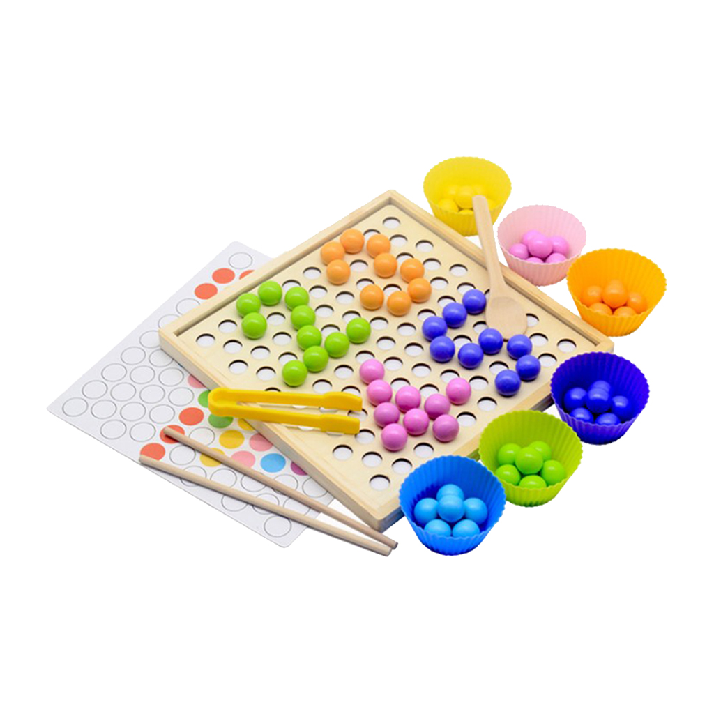 Memory Matching Toy, Hands Brain Training Clip Beads Game Two In One Toy