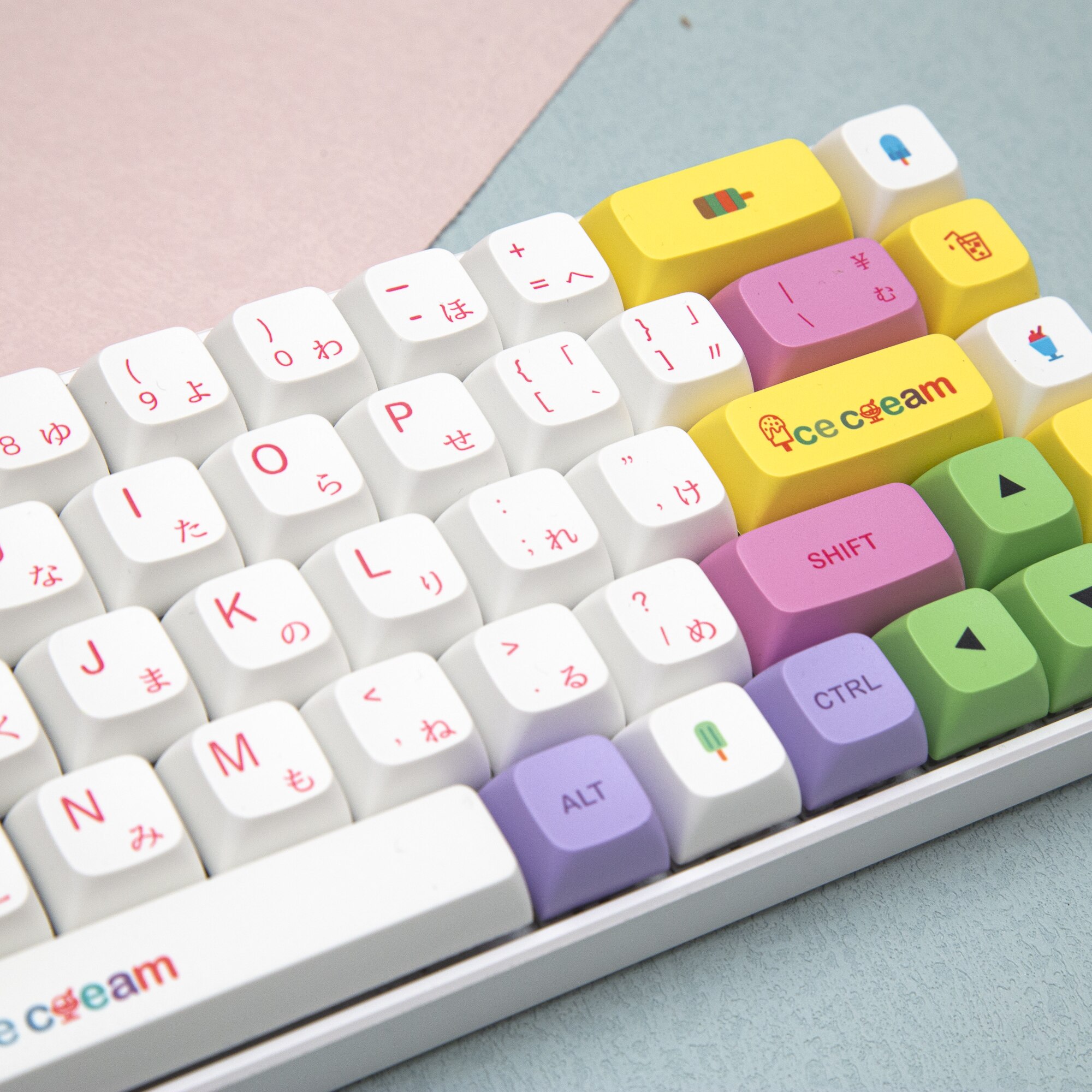 135 Keys XDA Ice Cream PBT Dye Sub Keycaps For Cherry Mx Switch Gateron Kailh Mechanical Keyboard XDA R2 Keys 61 68 89 Layout