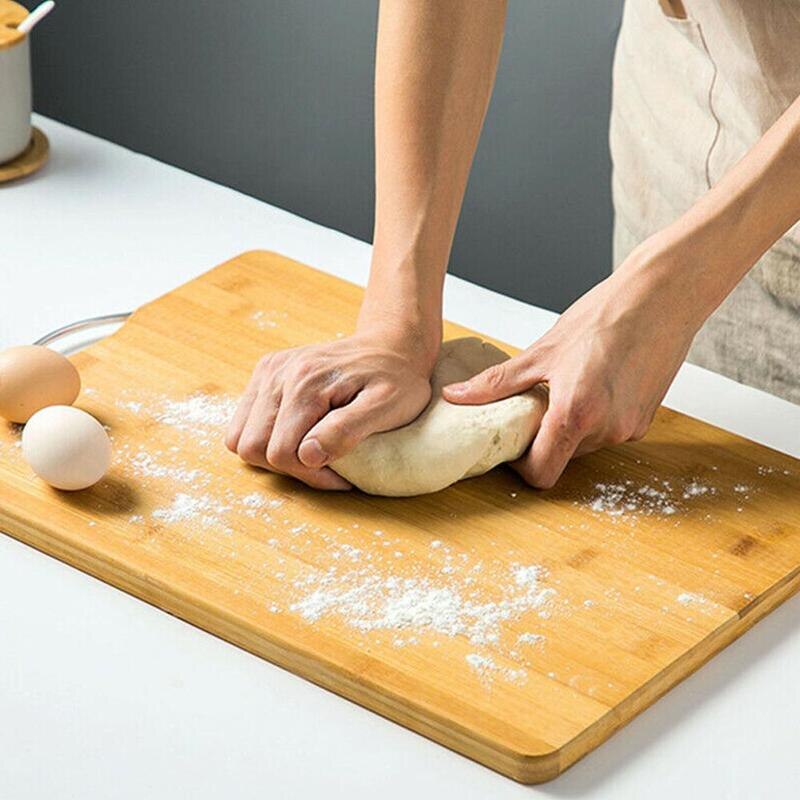 Natural Bamboo Cutting Board For Wood Kitchen Non-slip Chopping Vegetable Meat Tools Cooking Household Kitchen Board Bo S1D3