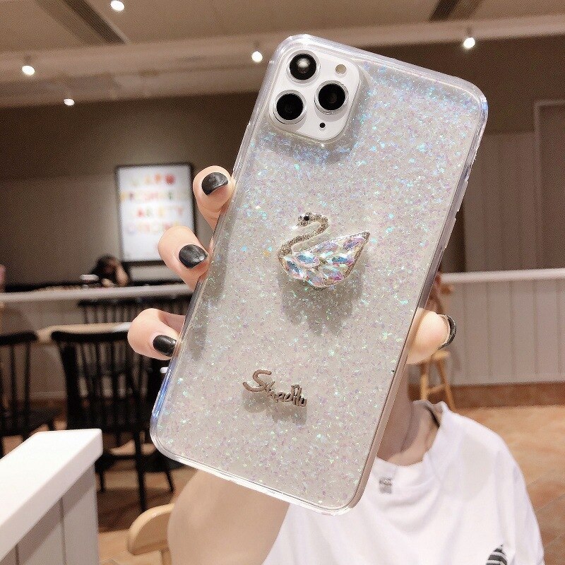Kreatywny łabędź Rhinestone nadaje się do IPhone11Pro Iphone 6 etui Iphone 6s Plus Iphone etui Iphone 7 Plus etui Iphone X