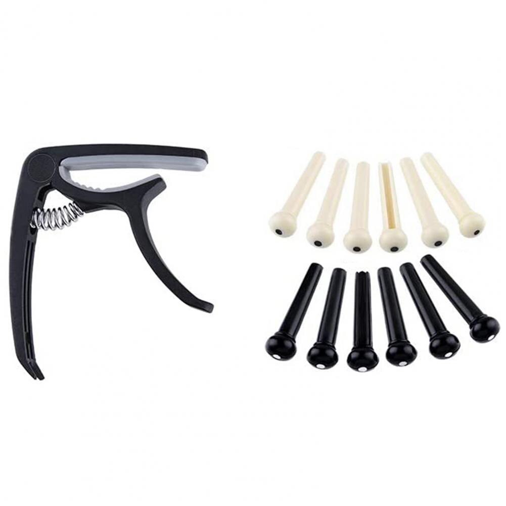 Guitar Accessories Kit Instrument Tuner 3 in 1 Restring Tool Picks Capo Strings for Music Equipment Accessories Attachment