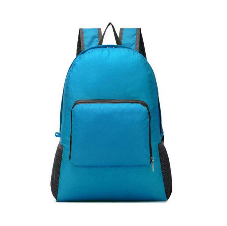 Udendørs sports rygsæk, sammenklappelig rygsæk, vandtæt computertaske, bærbar rygsæk: Blå