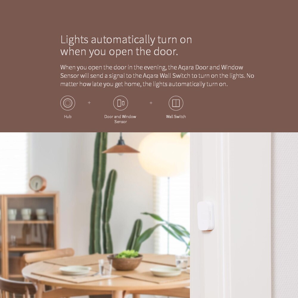 3 stk aqara dørvinduesensor zigbee trådløs forbindelse smart mini dørsensor arbejder med mi home app til android ios smart hjem