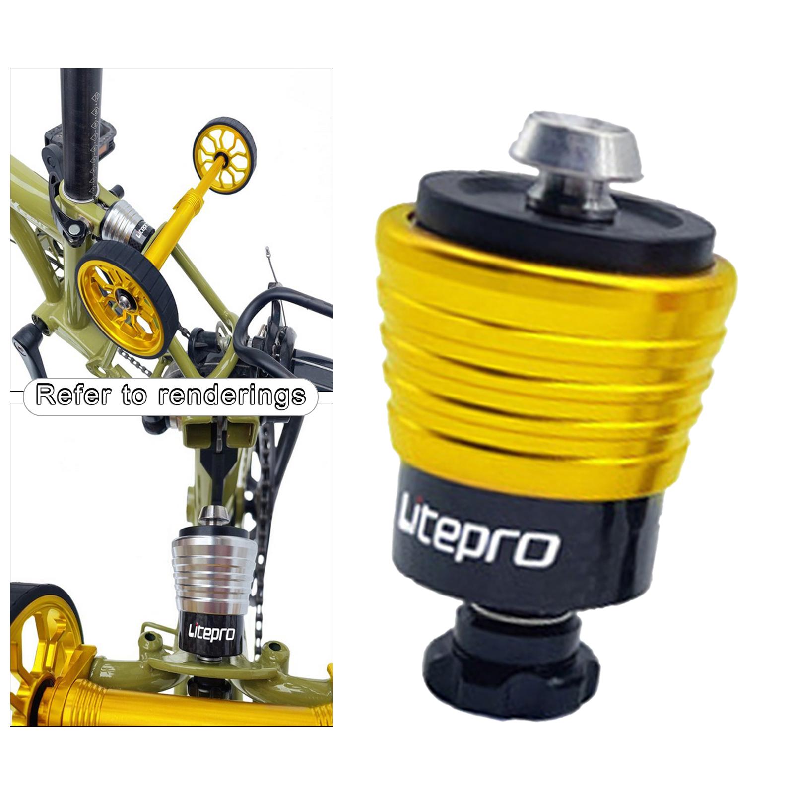 Bike Titanium Axle Rear Shock Absorber Replacement Refit Components Aluminum Alloy Wear-Resistant Damper for Folding Bicycle