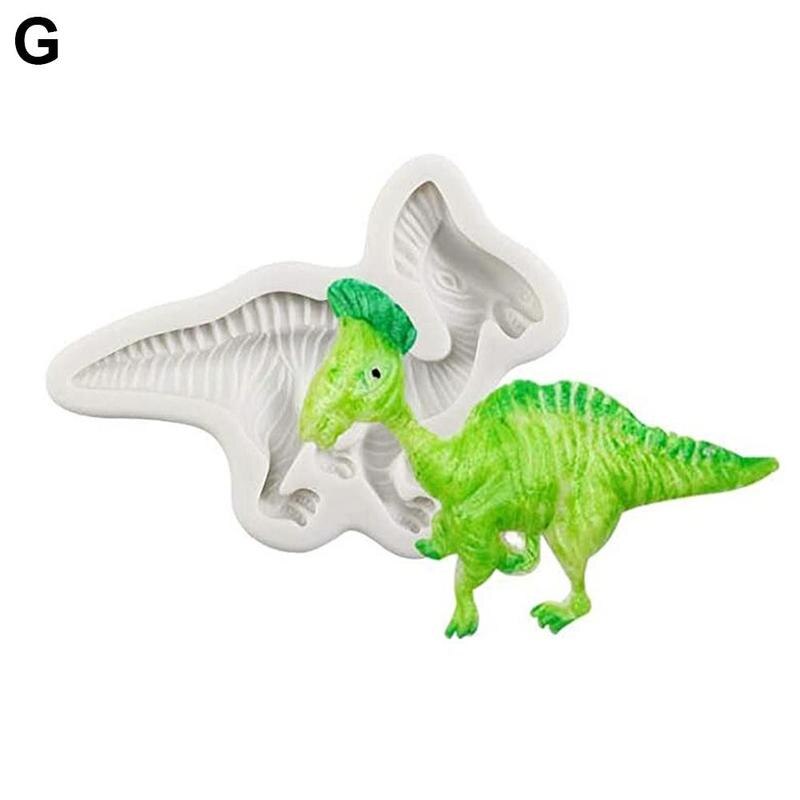 3d Dinosaurus Siliconen Cakevorm Voor Bakken Dier Chocolade Cookie Cake Decoratie Mold Diy Fondant Biscuit Bakken Meubi W1p7: 0907 white