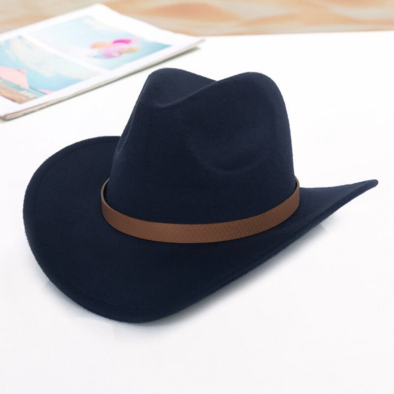 Frędzlami pas zachodni kapelusz kowbojski jazzowy kapelusz wełniany kapelusz filcowy kapelusz mężczyźni kobiety zachodni kapelusz kowbojski s szerokie rondo Sunhat Panama czapki