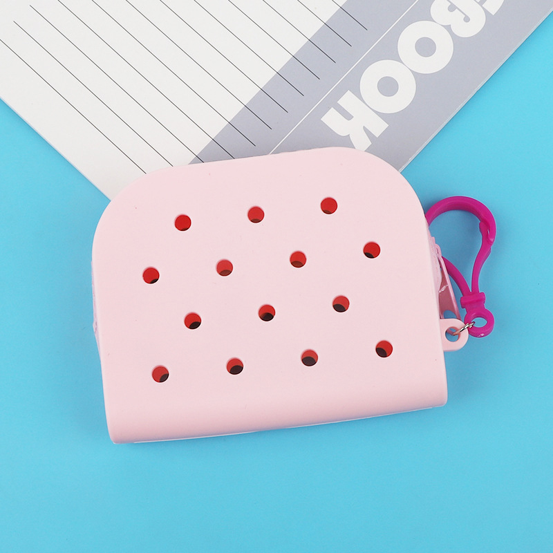 Cartoon Solid Color Silicone Hole Bags And Coordinates Cute Waterproof Bags: Gold