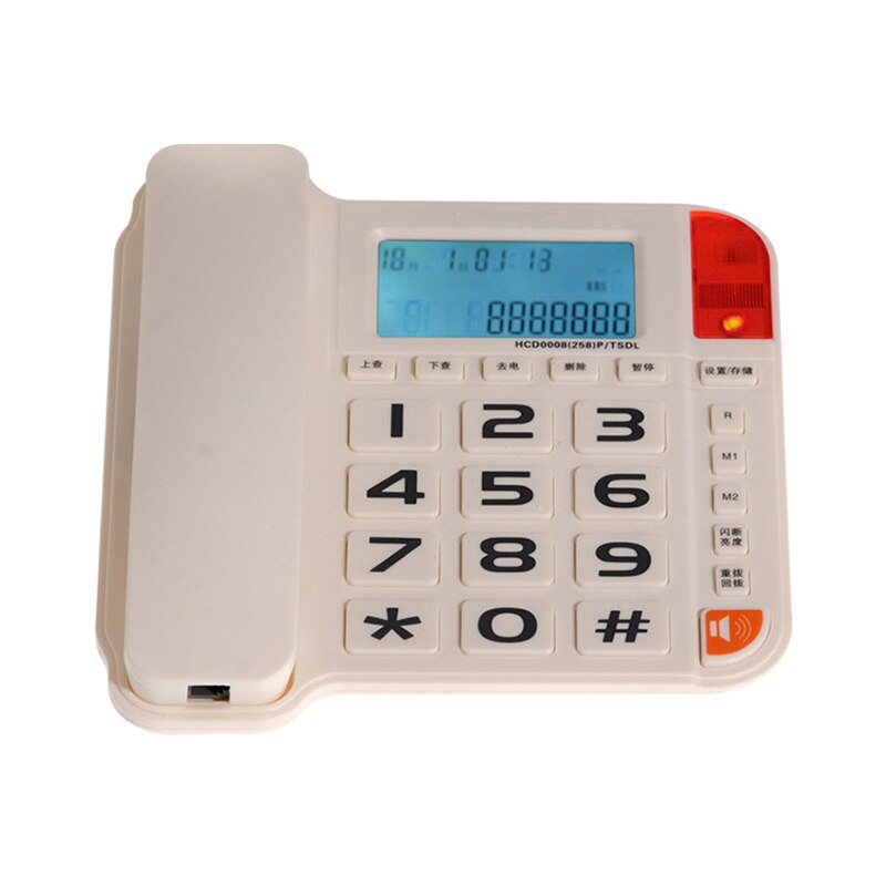 Bedrade Vaste Telefoon Voor Thuis Ouderen Telefoon Met Grote Knop, Caller Id, Versterkt Speakerphone Voor Senioren, speed Dial
