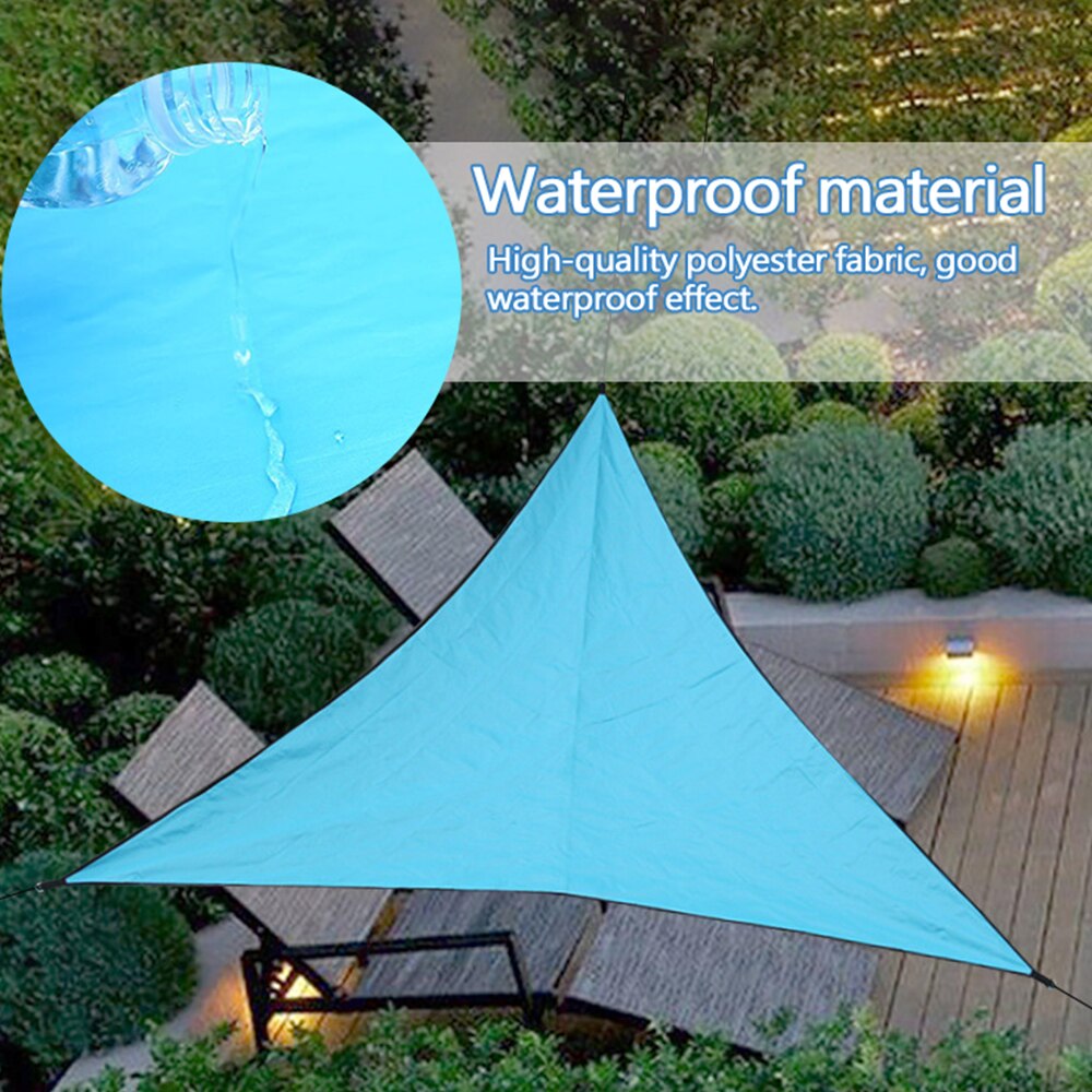 Outdoor Shade Sunscreen Waterproof Triangular UV Sunshine Shade Sail Combination Net Triangular Sunshine Camping Sail Tent