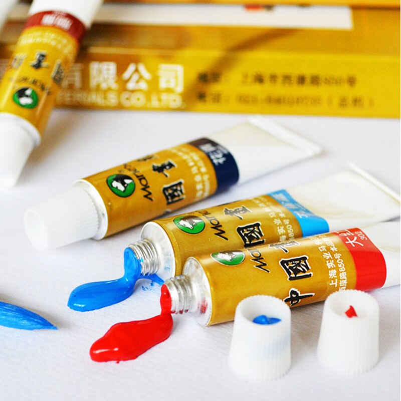Maries kinesisk maleri pigment 12/18/24/36 farve kinesisk maleri sæt nybegynder maleri pigment sæt