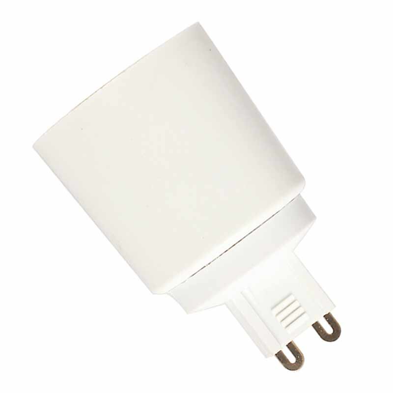 G9 to e27 fatninger base halogen cfl pære lampe adapter konverter holder jan 88