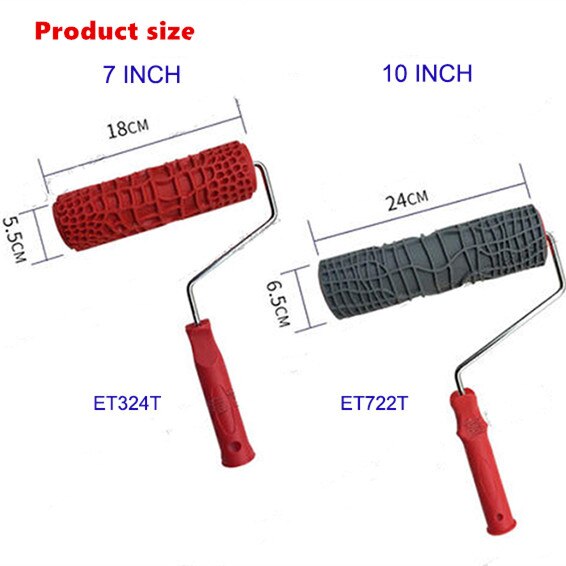 Pattern Paint Roller 10 inch Environmental Protection Stamp Decorative Cylinder Imitate Leather Texture Tools