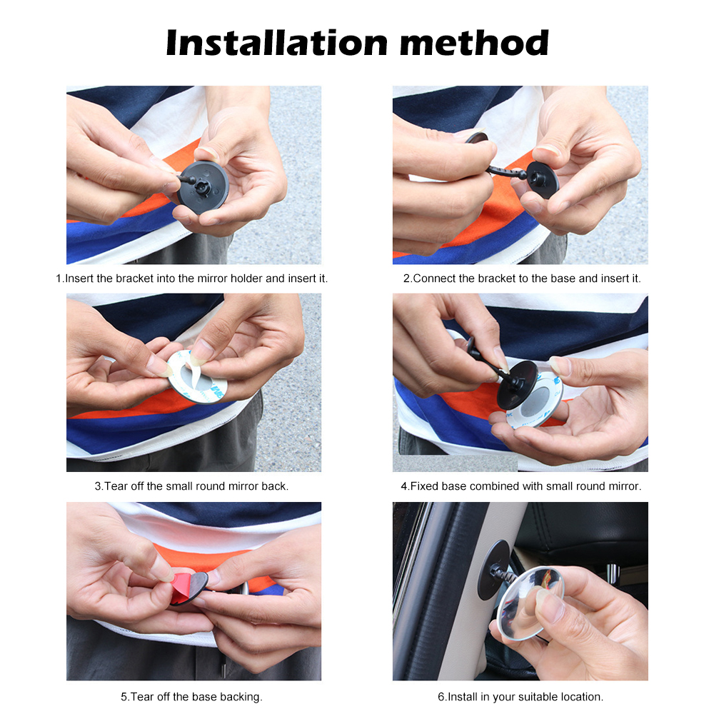 Spiegel rond bol universeel achteruitkijkspiegel voor auto ronde bolle spiegel kleine ronde zijspiegel dodehoek parkeerspiegel