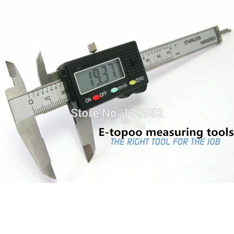 Calibrador Digital de acero inoxidable de 0-100mm, 4 pulgadas, mini calibrador vernier electrónico de bolsillo, calibrador deslizante de plástico, medidor de espesor de gema