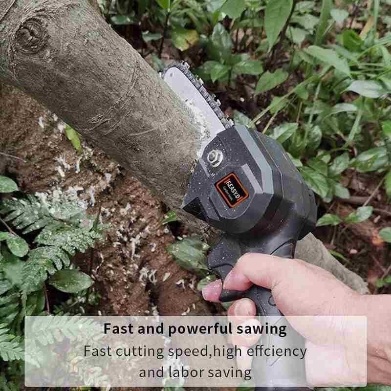 Mini Chainsaw Battery Electric Pruning Saw With Batterys Rechargeable Woodworking Garden Logging Tools Mini Chainsaw Battery