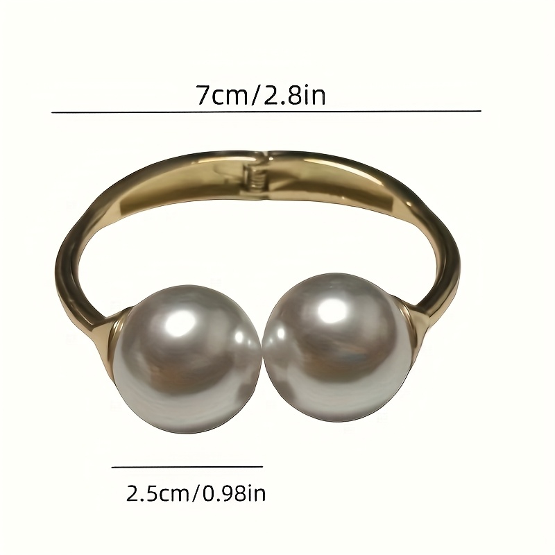 2 anéis de cortina de metal estilo boêmio com pérolas artificiais – laços de cortina para decoração de casa duráveis e elegantes