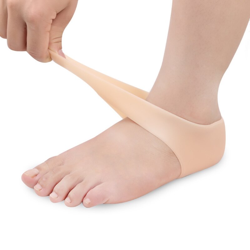 1 para Feuchtigkeit Gel Silikon Ferse Protektoren Socken Pedikübetreffend Feuchtigkeitsspendende Fuß Schmerzen Linderung Fersen Fuß Gesundheit Pflege