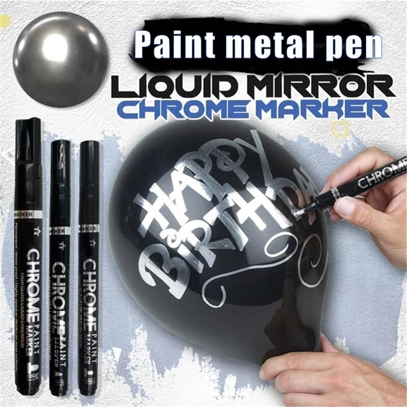 Vloeibare Spiegel Chrome Marker Met 0.7/1/3Mm Penpunt Spiegel Reflectie Teken Pen Soomth Schrijven Jw