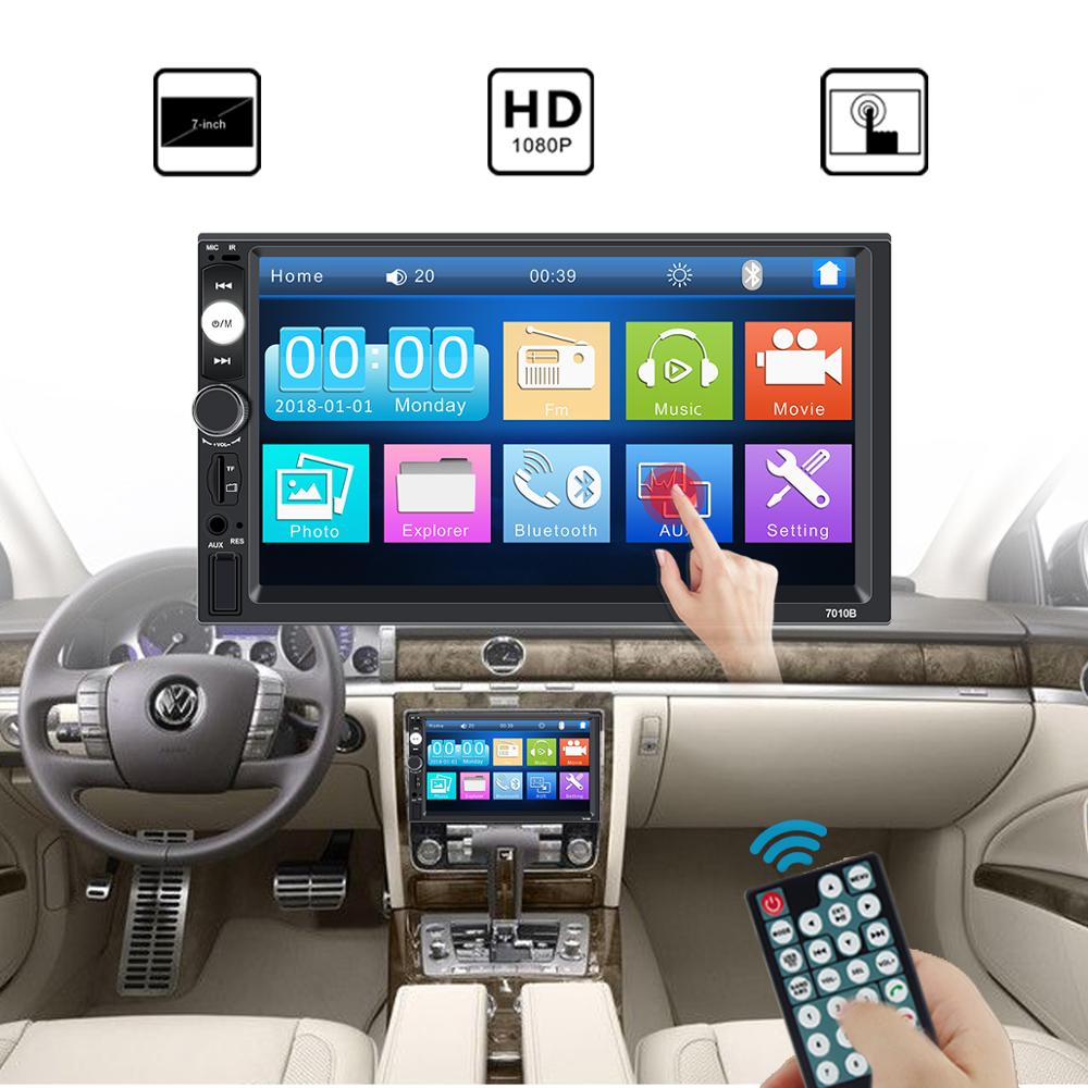 Car Stereo 12v car radio tuner 2 Din 7 inch Touch Screen Bluetooth Multimedia auto audio autoradio MP5 Support Rear View Camera