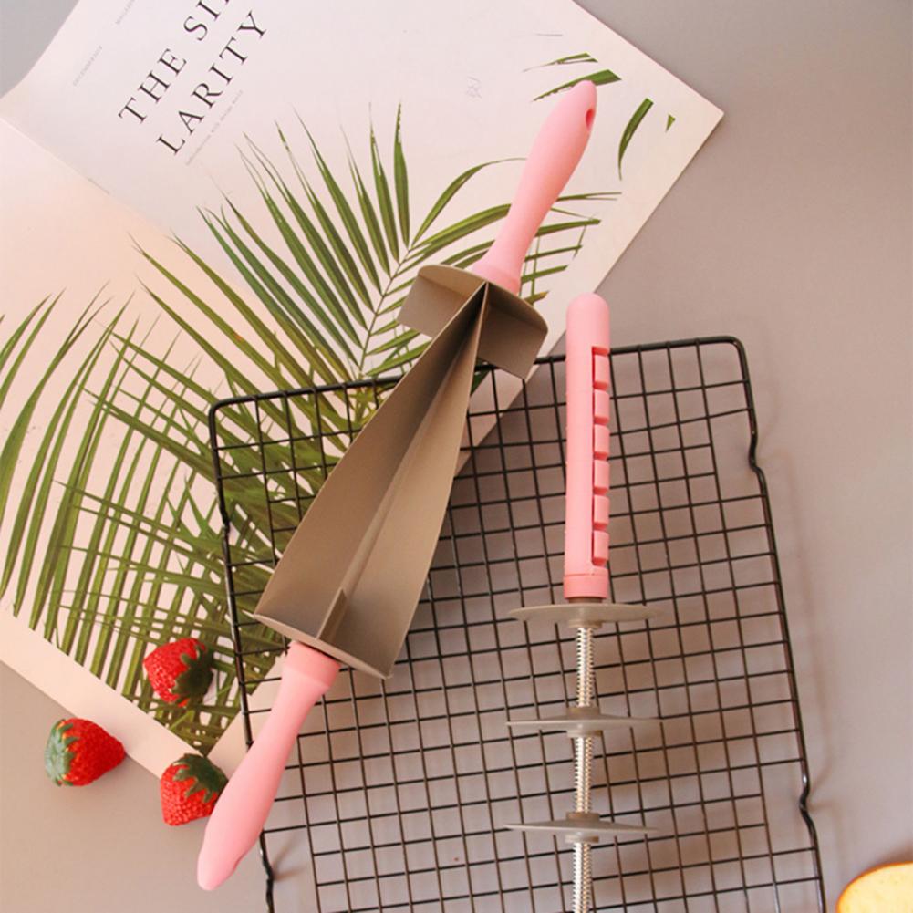 Rolling Pin Adjustable Non-stick Bread Sliced Rolling Pin Wear-resistant PP Handle Croissant Dough Sliced Roller for Kitchen