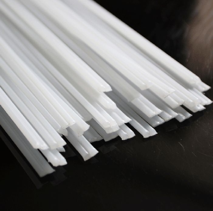 50pcs White pp plastic welding rod PVC plastic car bumpers hardware tools 100cm * 5MM ,