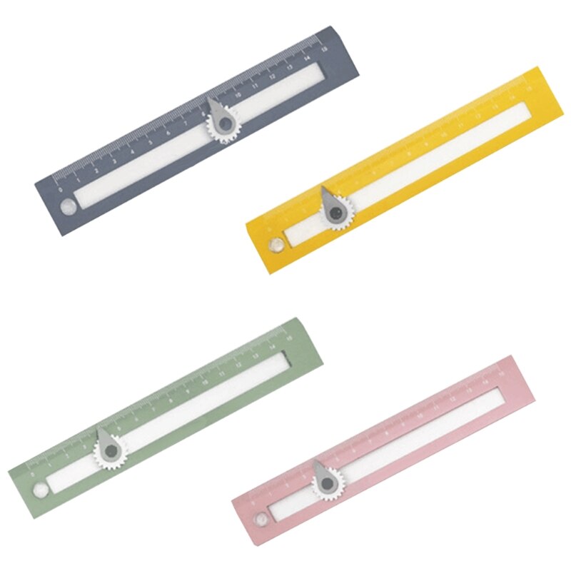 Geometry Ruler w/ Compass Plastic Ruler Straight Edge Rulers For Kids Rulers For School Supplies for School Office T3LB