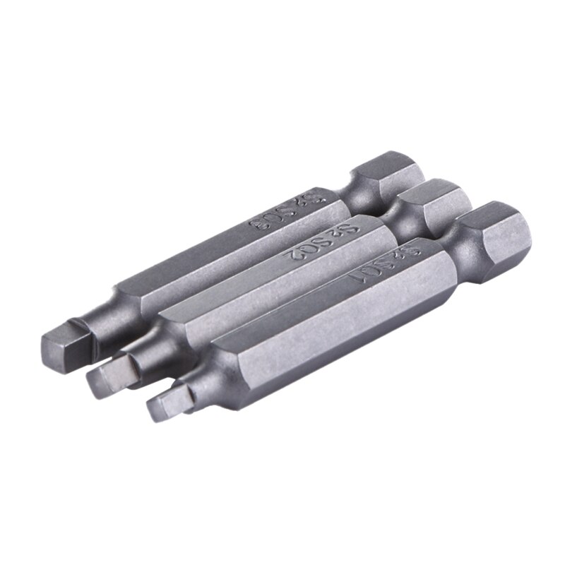 3Pcs 50Mm 1/4 Inch Hex Square Bits Square Head Scr... – Grandado