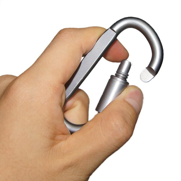 2Stck draussen Karabiner Schloss Haken Schnalle Hängen Vorhängeschloss Schlüssel Kette draussen Klettern Zubehör