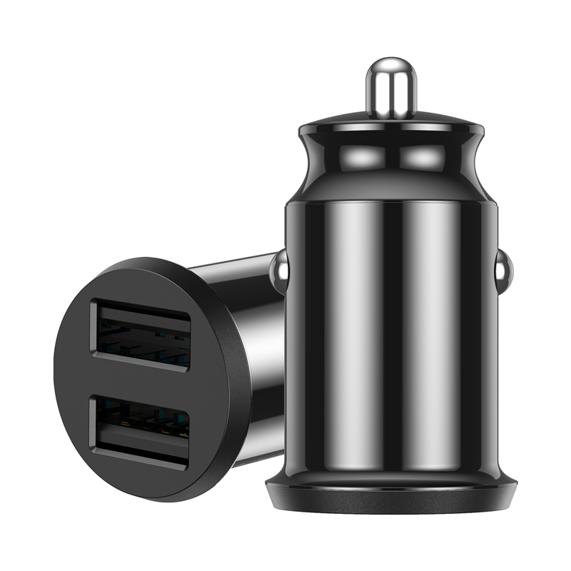 Lovebay Mini Car Charger Adapter Dual USB Ports 3.1A Fast Grain Charger For Mobile Phone Tablet GPS Car Charging for iPhone 11: 3.1A Black