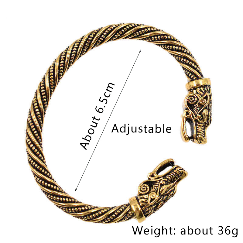 Teen Wolf Head Bangles Indian Jewelry Accessories Viking Bracelet Men Wristband Cuff Bangles For Women Accessories