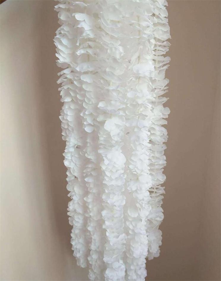 10 stk 39 tommer kunstig silke blomst blåregn 20 farver vin rattan til hjemmet bryllup centerpieces dekorationer buket: 8