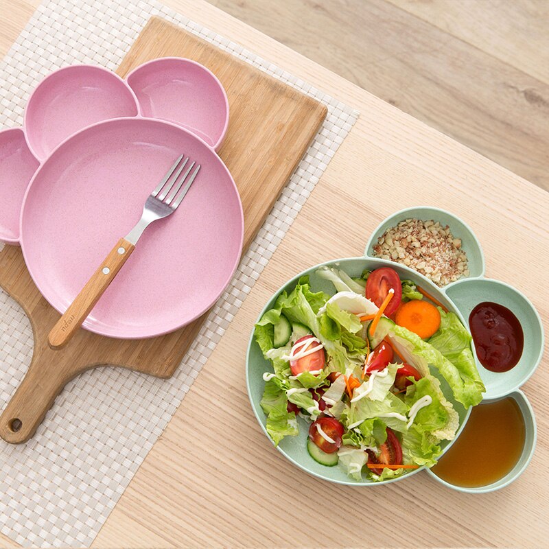 Bebê infantil comida tigela pratos de frutas bonito dos desenhos animados almoço bandeja crianças prato de mesa