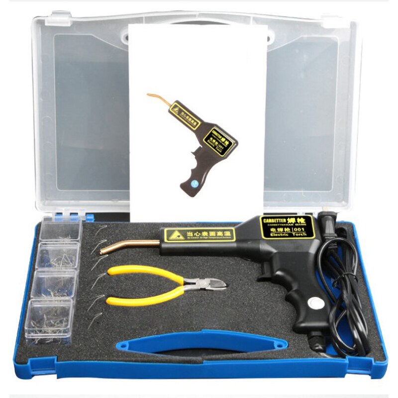 Soldador de plástico para coche, herramientas de garaje, grapadoras en , máquina de grapas de plástico de PVC, reparación de grietas de Pvc: 110V USA Plug / black color