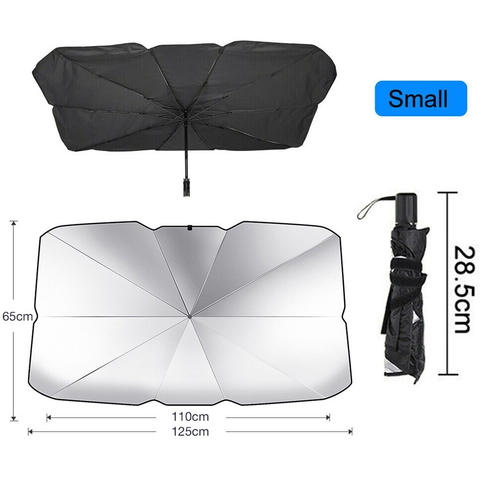 Parasol intérieur de voiture, couverture de pare-brise de voiture, Protection UV, pare-soleil, fenêtre avant, Protection intérieure, parapluie pliant: small