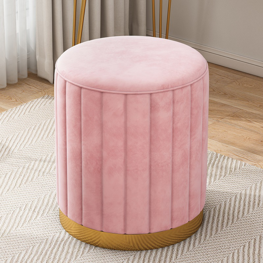 Tabouret de maquillage tabouret rond de luxe chaise chambre en ligne banc de rangement de célébrités canapé tabouret commode tabouret chaise de maquillage petit.: Lavande
