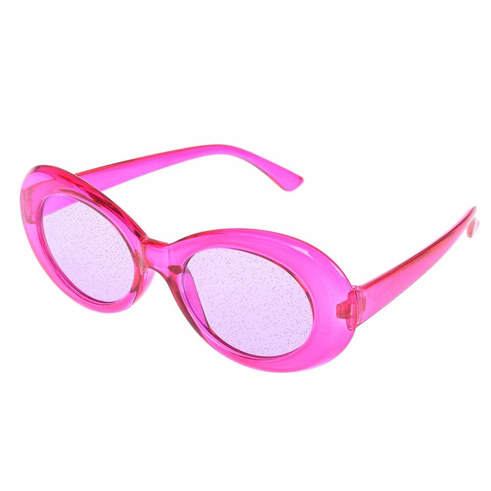 Ovale briller slik farve solbriller kvinder solbriller linse legeret solbriller kvindelige brille stel driver briller glitter: Rosenrød gennemsigtig