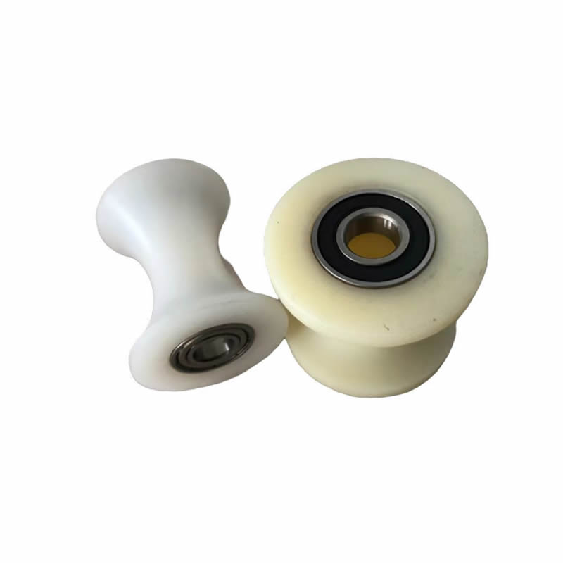 U-groef nylon katrol U-vormig Spoorwiel diameter 40 mm 50 mm 60 mm 70 mm 80 mm 120 mm Verschillende maten Geleidingsrol steunrol