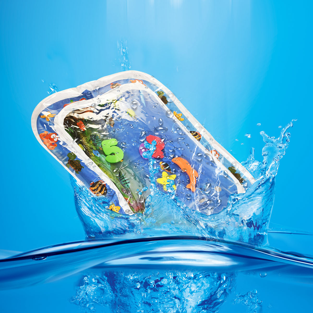 Summer Dual Use Toys Baby Inflatable Pad Baby Inflatable Water Cushion Prostrate Play Center Bathroom Products Bath Pillows