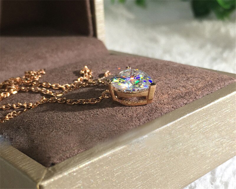 Hartvorm Hanger Echte Zilveren Kleur Bijou Aaaaa Cz Liefde Bruiloft Hangers Met Ketting Voor Vrouwen Bruids Sieraden