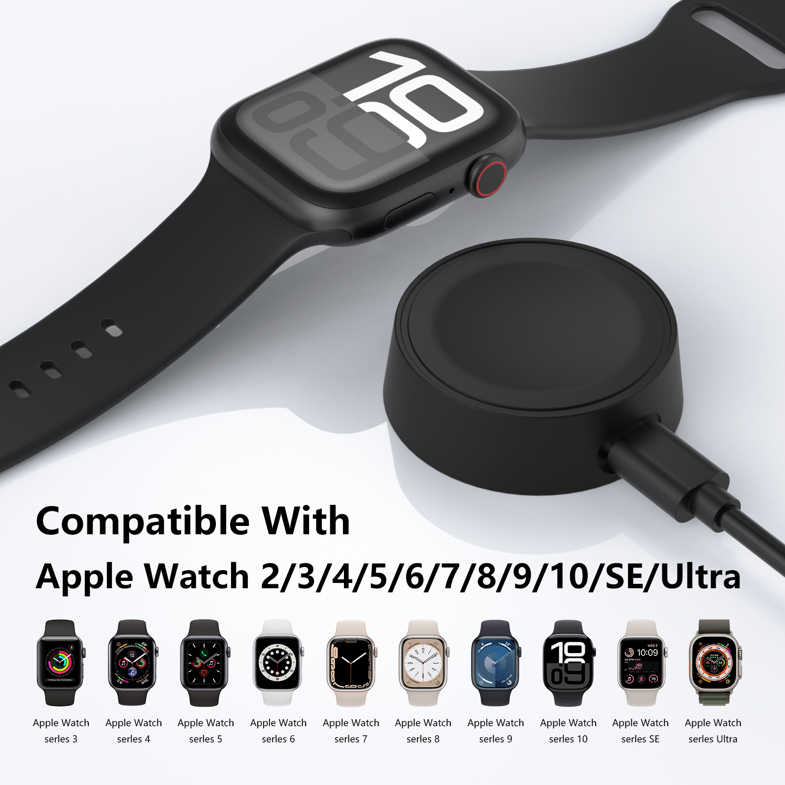 Uhr Ladegerät Dock Kein Kabel Für Apple Watch Serie Ultra 2 3 4 5 6 7 8 9 10 SE Ladegerät Halter Einzigen Kopf Für iWatch Ultra 10 9
