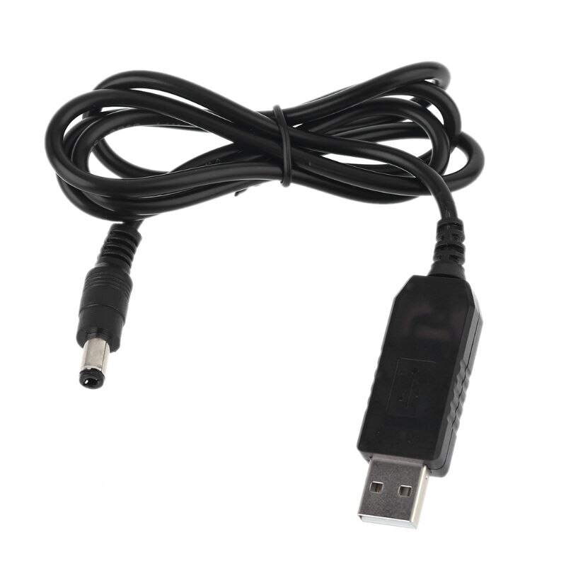 Qc3.0 usb para 12 v 1.5a 5.5x2.1mm passo acima da linha conversor cabo para roteador wi-fi led q1qf