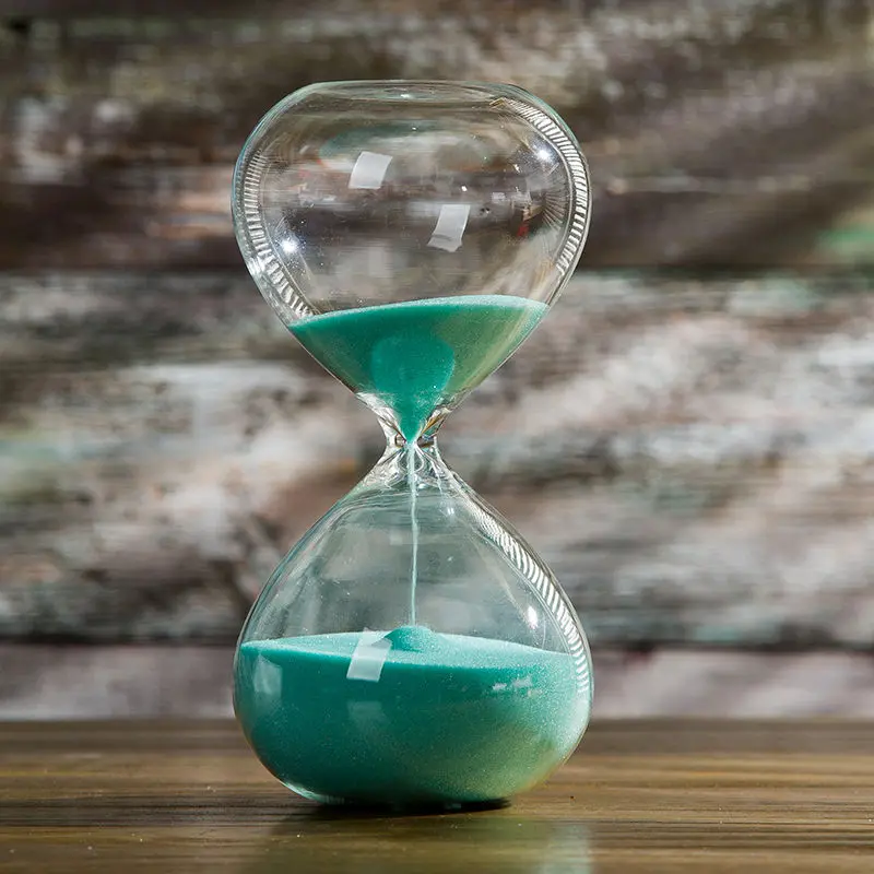 5/10/15/30/60 Minuten Sanduhr Sanduhr Zeit Management Werkzeug Kreative Glas Sanduhr Ornamente schreibtisch Hause Dekorative Spielzeug: Silber / 5min
