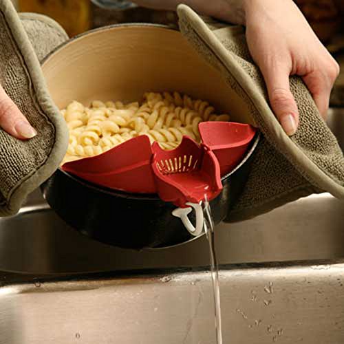 Silicone Slip On Pour Spout Clip On Single Red Silicone Pouring Spout