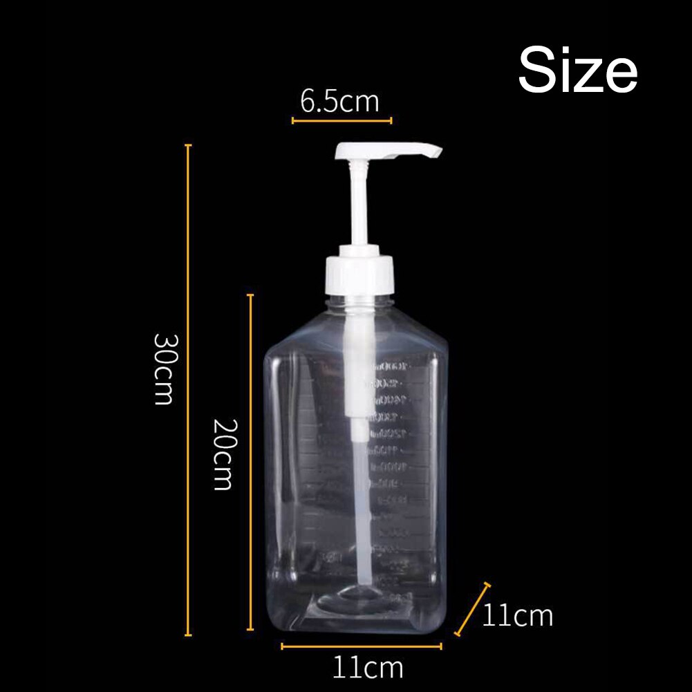 Syrup Dispenser Plastic Pump Bottle 1.1l Large-capacity Householdsyrup Sauce Honey Container Bottle Leakproof